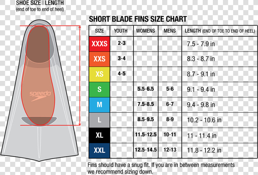 Speedo Switchblade Size Chart  HD Png DownloadTransparent PNG