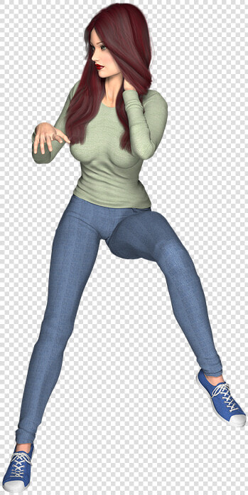 Everyday  Girl  Woman  Jeans  Casual  3d  Digital   Cartoon Casual Woman Png  Transparent PngTransparent PNG