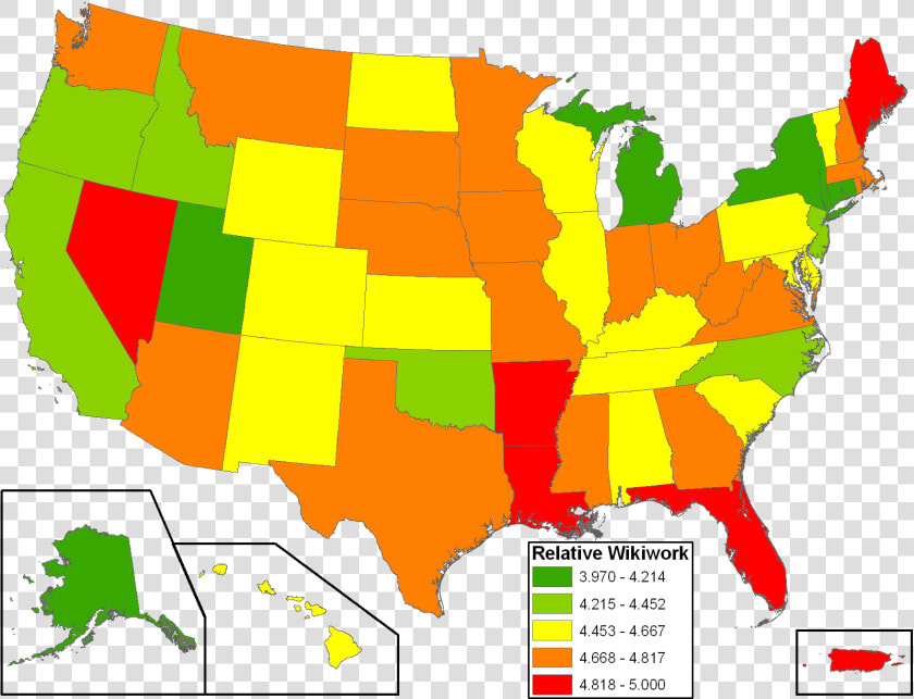 Usrd Wikiwork Test   Largest Religion In Each State  HD Png DownloadTransparent PNG