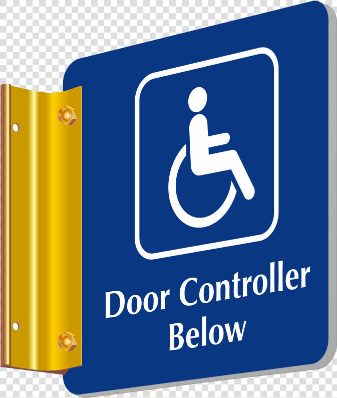 Door Controller Below Sign With Handicap Symbol   Boys Locker Room Signs  HD Png DownloadTransparent PNG