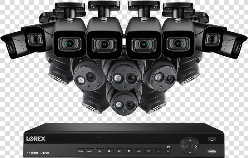 4k Ultra Hd Ip Nvr System With 16 Outdoor 4k 8mp Ip   Camera  HD Png DownloadTransparent PNG