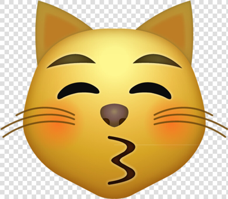 Kissing Cat Emoji Png   Iphone Cat Kiss Emoji  Transparent PngTransparent PNG