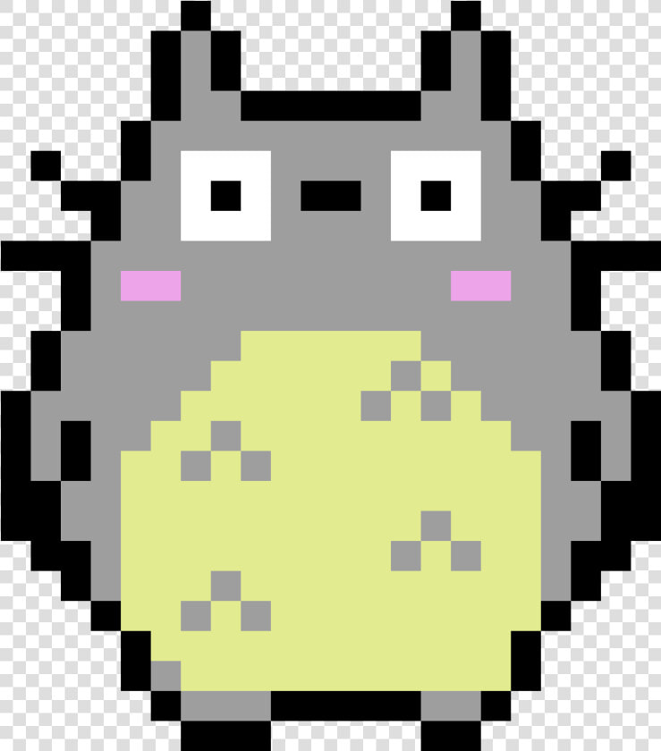 Pixel Art Totoro   Png Download   Dragon Quest Slime Pixel Art  Transparent PngTransparent PNG