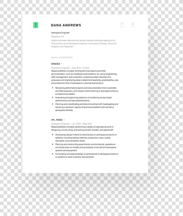 Linkedin Resume Example  HD Png DownloadTransparent PNG