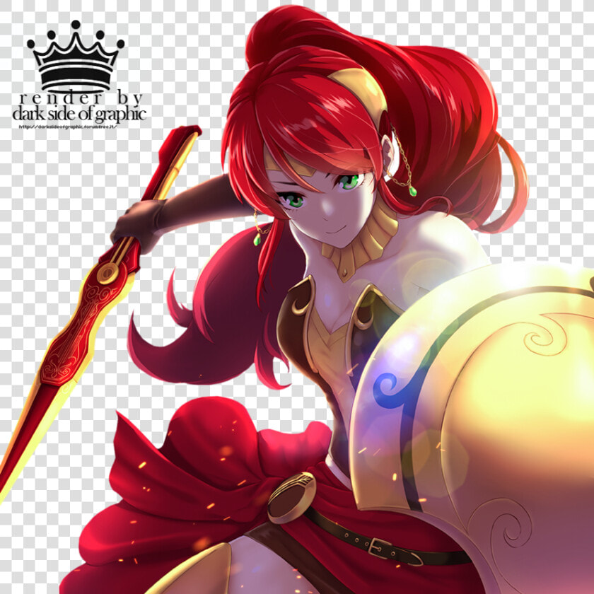 Transparent Rwby Pyrrha Png   Anime Girls With Red Hair And Green Eyes  Png DownloadTransparent PNG