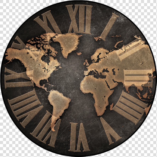 Wall Clocks With World Map  HD Png DownloadTransparent PNG