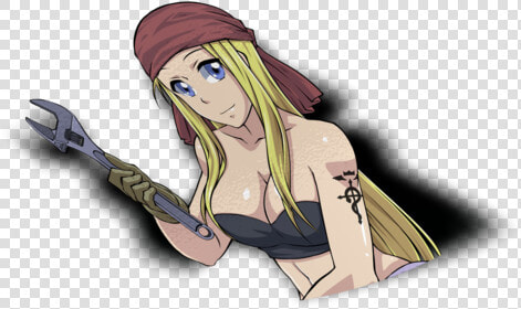 Fma Winry Peeker Sticker Data Rimg Lazy Data   Cartoon  HD Png DownloadTransparent PNG