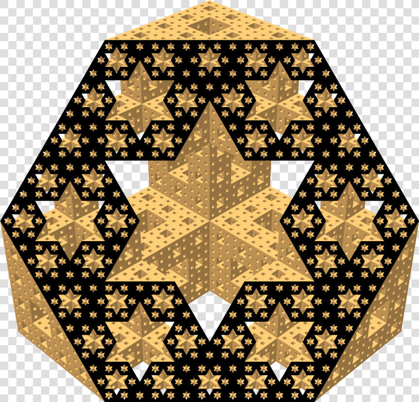 Menger Sponge Diagonal Section 27   Triangle Menger Sponge  HD Png DownloadTransparent PNG