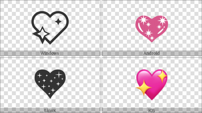 Sparkling Heart On Various Operating Systems   Pink Heart With Stars  HD Png DownloadTransparent PNG