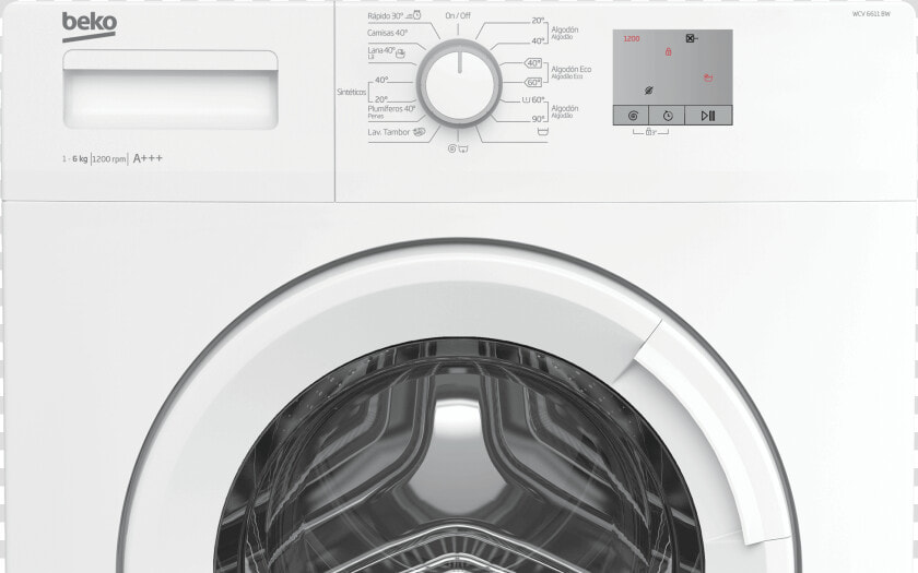 6 Kg 1200 Rpm Lavadora De Libre Instalación Wcv 6611   Beko Wre 6511 Bww  HD Png DownloadTransparent PNG