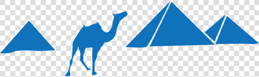 Pyramids  Camel  Blue  Silhouette  Structures  Triangle  HD Png DownloadTransparent PNG