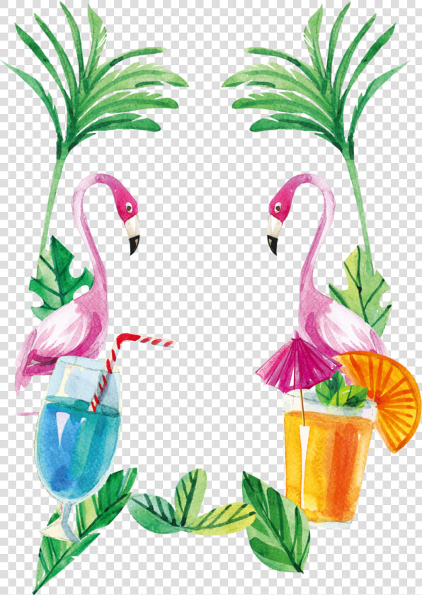 Flamingo Painted Hand Watercolor Euclidean Vector Flamingos   Summer Flamingo Clipart Png  Transparent PngTransparent PNG