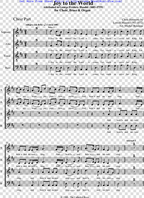 Joy To The World Sheet Music   English Madrigal Sheet Music  HD Png DownloadTransparent PNG