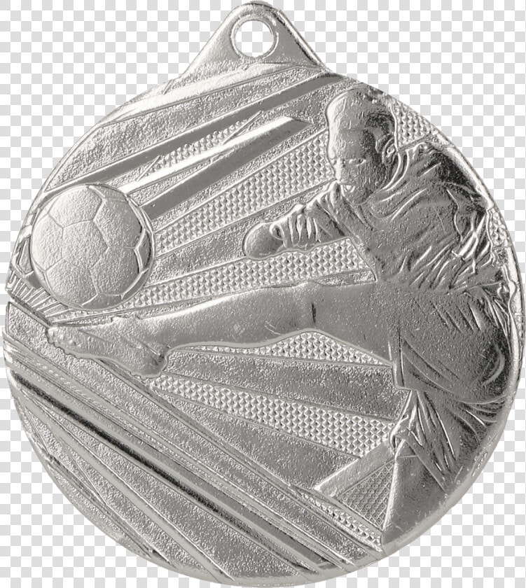 B w 50mm Diameter Football Medal With Free Ribbon gold silver  HD Png DownloadTransparent PNG