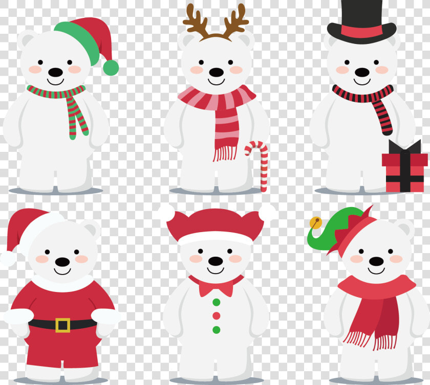 Baby Polar Bear Christmas Clip Art   Christmas Polar Bear Clip Art  HD Png DownloadTransparent PNG