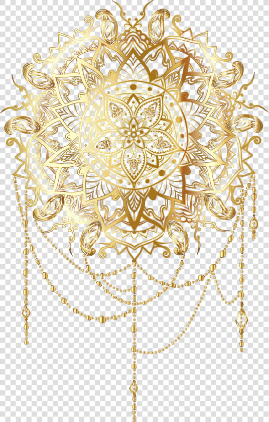 Gold Intricate Floral No   Transparent Background Gold Mandala Png  Png DownloadTransparent PNG