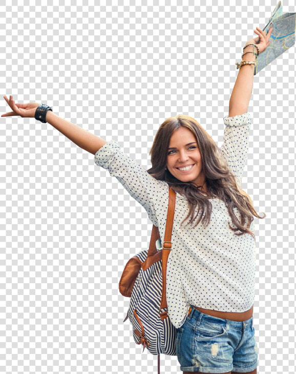 Travel Portfolio Categories Designshop   Woman With Backpack Png  Transparent PngTransparent PNG