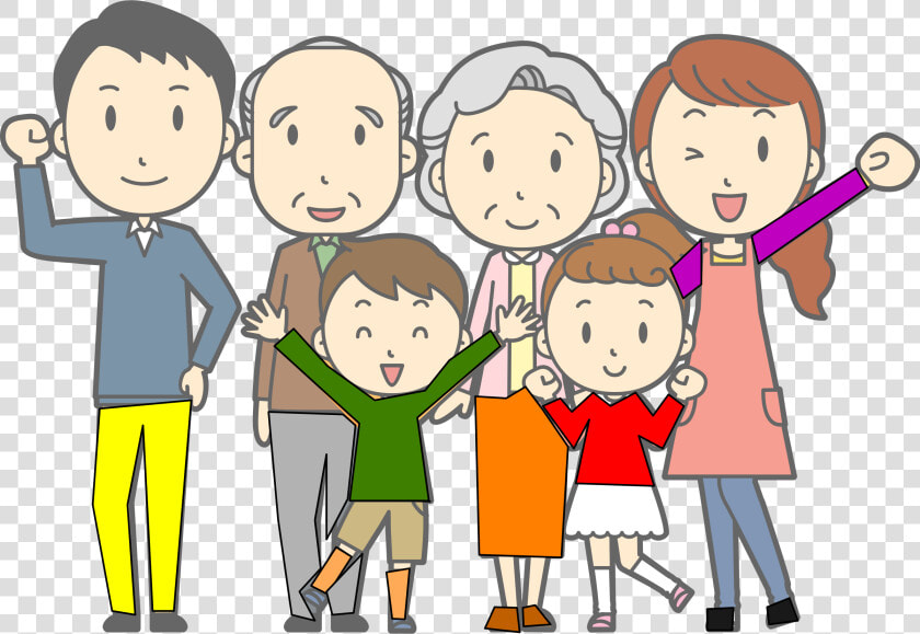 Familie 2b Clipart   Family With Grandparents Clipart  HD Png DownloadTransparent PNG