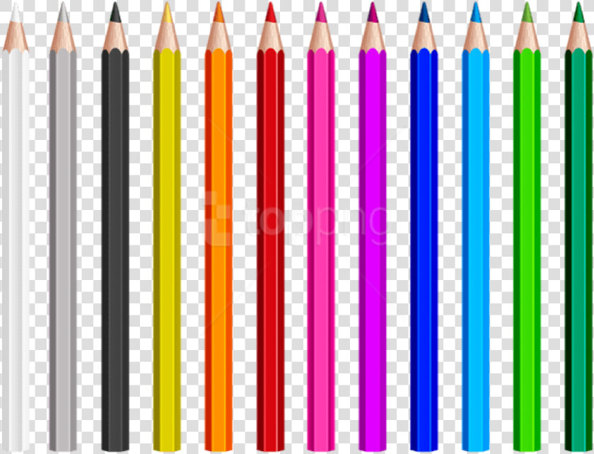 Download Colored Pencils Set   Transparent Colored Pencils Clipart  HD Png DownloadTransparent PNG