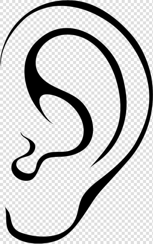 Ear Black Clipart Transparent Png   Ear Clipart Black And White  Png DownloadTransparent PNG