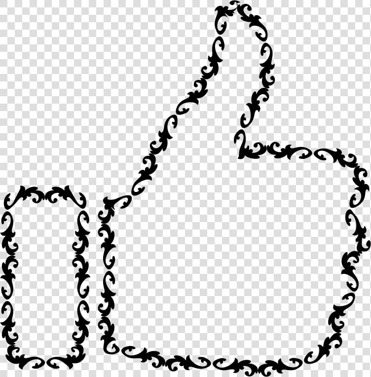 Vintage Filigree Thumbs Up   Dna Thumbs Up  HD Png DownloadTransparent PNG