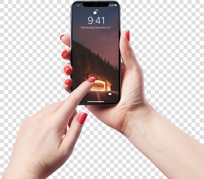 Iphone In Hand Png Image Free Download Searchpng   Ios 12 Lock Screen Weather  Transparent PngTransparent PNG