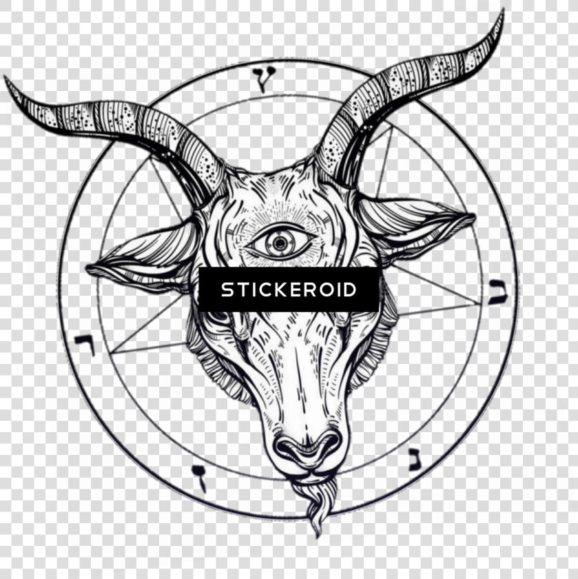 Goat Devil Drawing Clipart   Png Download   Devil Goat  Transparent PngTransparent PNG