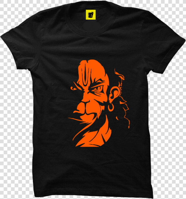 Hanuman Ji Black Powerful T shirt   Hanuman T Shirt  HD Png DownloadTransparent PNG