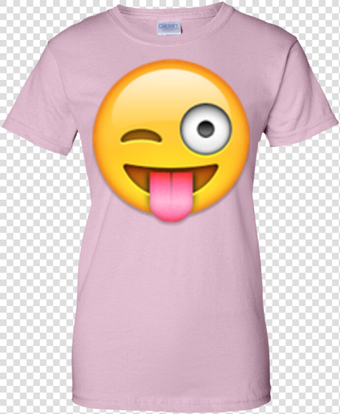 Face With Stuck Out Tongue And Winking Eye T Shirt   T shirt  HD Png DownloadTransparent PNG