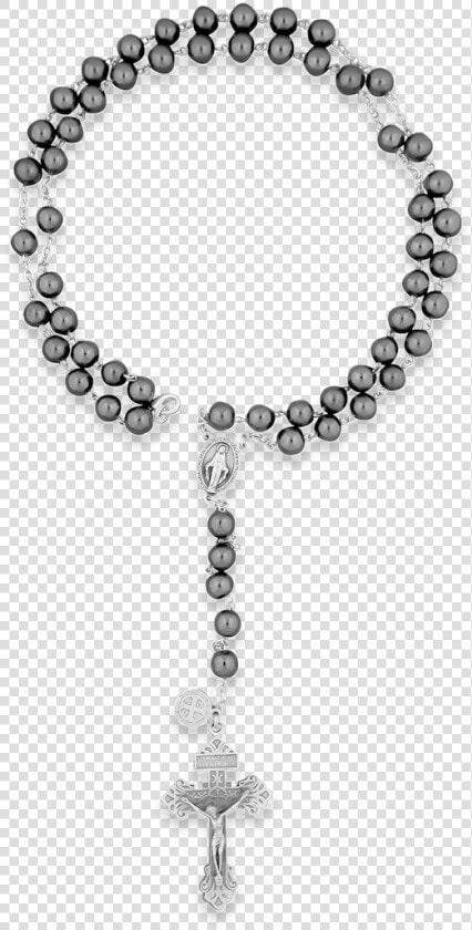 Hematite Rosary Beads   Rosary Beads Transparent  HD Png DownloadTransparent PNG