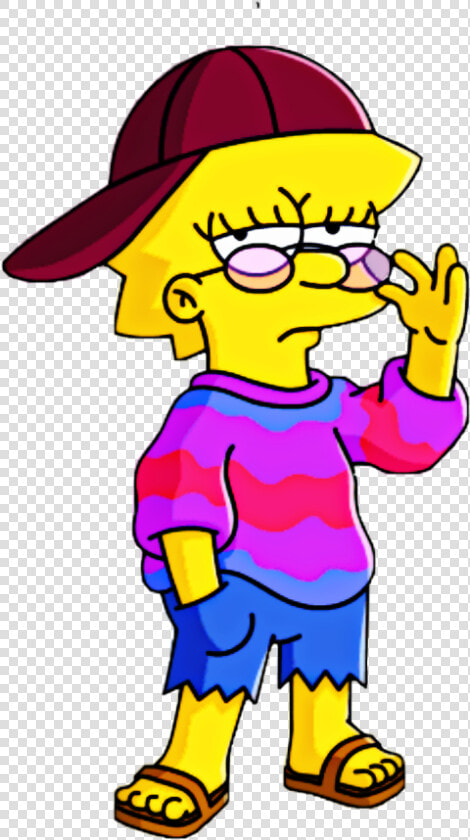 Popular And Trending Hipster Girls Stickers On   Lisa Simpson Hippie Png  Transparent PngTransparent PNG