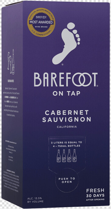 Barefoot On Tap Cabernet Sauvignon   Barefoot On Tap  HD Png DownloadTransparent PNG