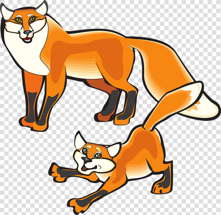 Parent And Child Foxes Svg Clip Arts   Foxes Clip Art  HD Png DownloadTransparent PNG