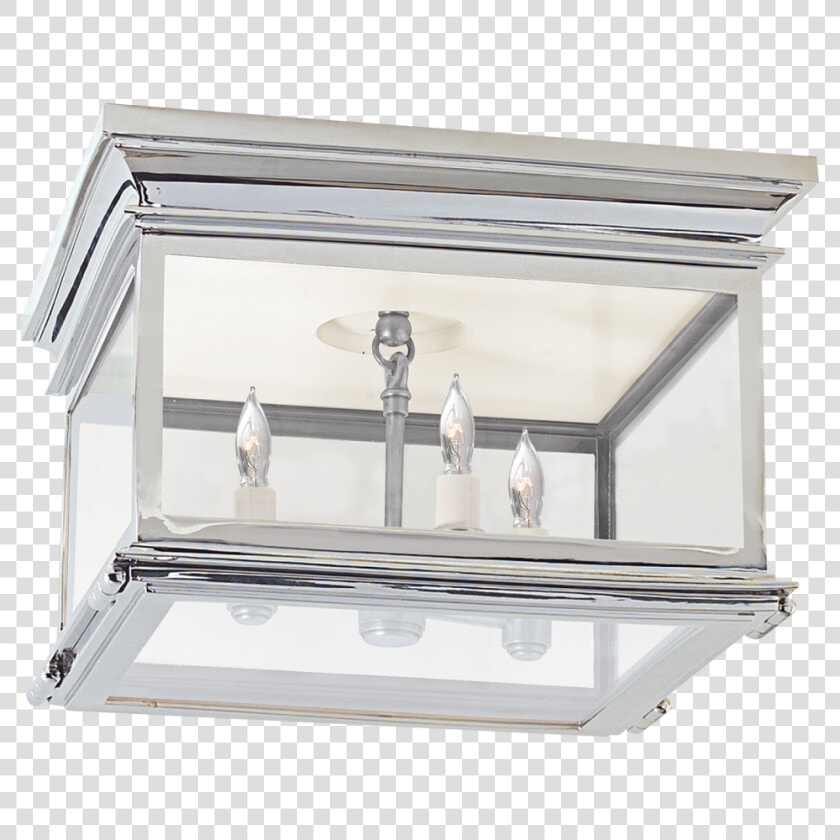 Club Large Square Flush Mount In Polished Nickel   Shelf  HD Png DownloadTransparent PNG