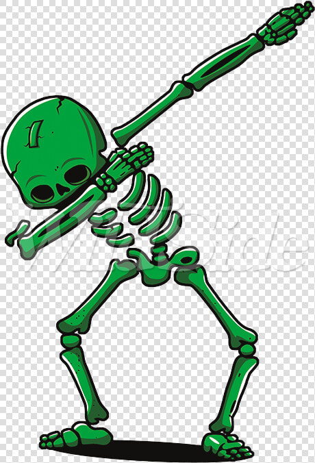 Green Dabbing Skeleton   Cartoon Transparent Cartoon Skeleton  HD Png DownloadTransparent PNG