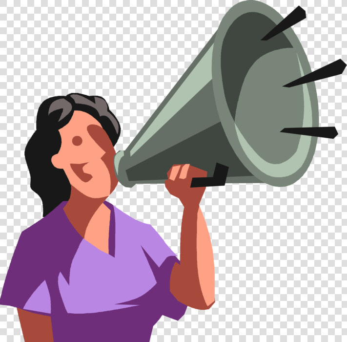 Vector Illustration Of Businesswoman Makes Important   Transparent Background Announced Clipart  HD Png DownloadTransparent PNG