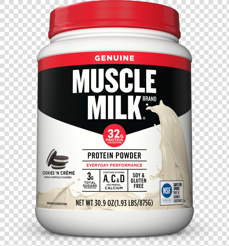 Muscle Milk Genuine Protein Powder  Cookies  amp  Cream    Protein Cookies N Cream  HD Png DownloadTransparent PNG