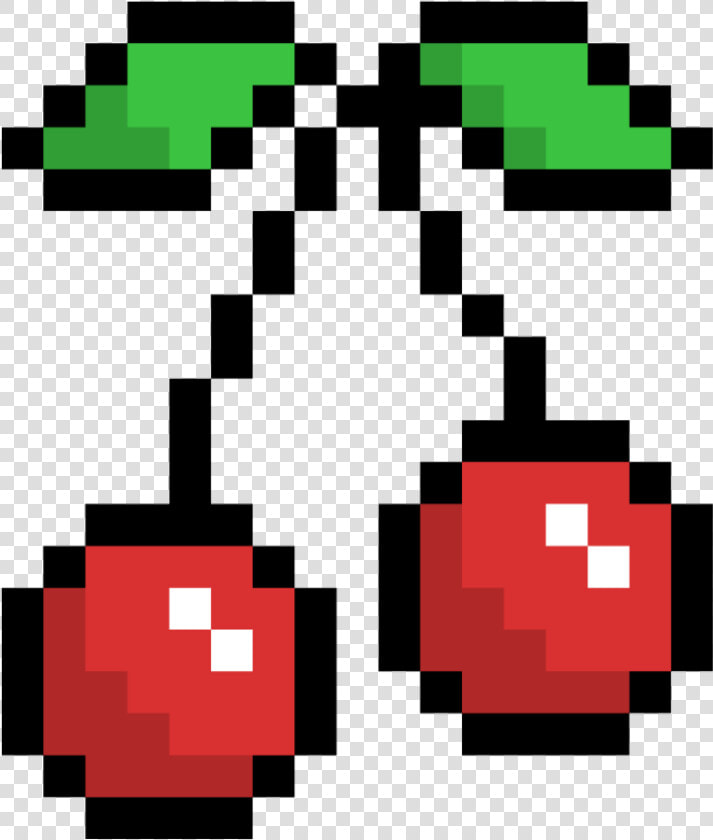  pixel Cerezas   Cherry Pixel Art  HD Png DownloadTransparent PNG