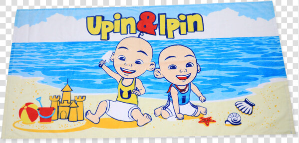 Towel Transparent Animated   Upin And Ipin At The Beach  HD Png DownloadTransparent PNG