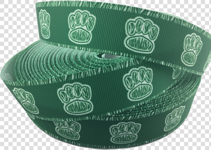 Ribbons  tag  Dark Green Paw Print Grosgrain Ribbons   Belt  HD Png DownloadTransparent PNG