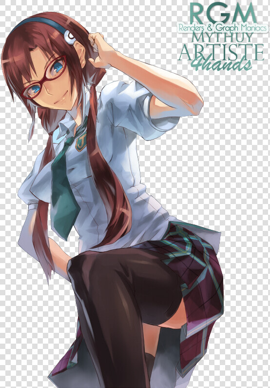 Fille Manga Lunettes Cheveu Court  HD Png DownloadTransparent PNG