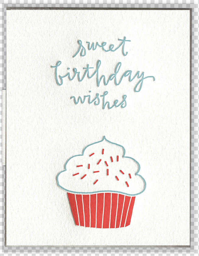 Birthday Cupcake Letterpress Greeting Card   Cupcake  HD Png DownloadTransparent PNG