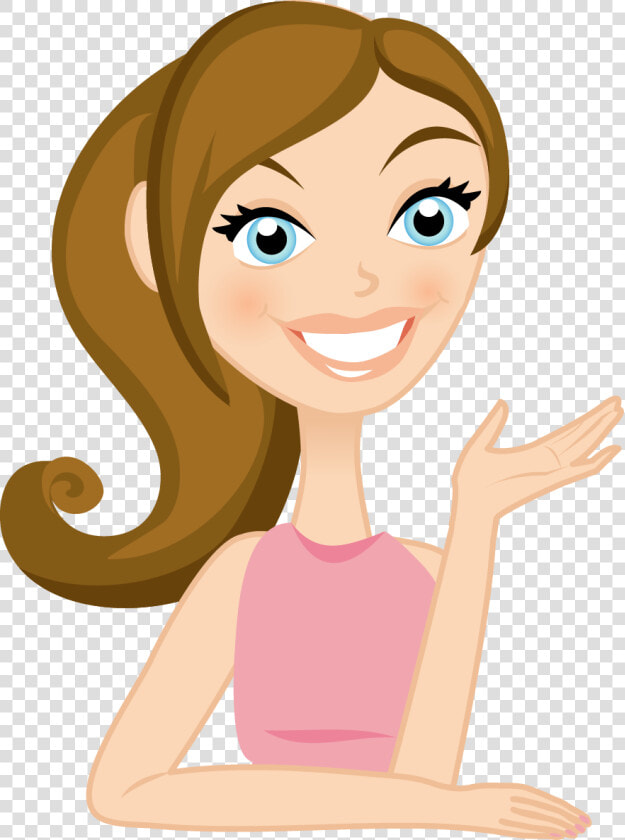 Jwi Girlhellogesture   Cartoon  HD Png DownloadTransparent PNG