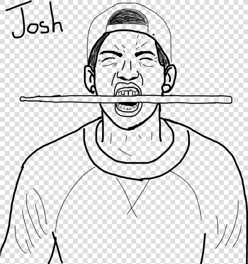 Josh Dun❤ 😂 Drummer Hat Red Dang Wow Freetoedjtfreetoe   Sketch  HD Png DownloadTransparent PNG