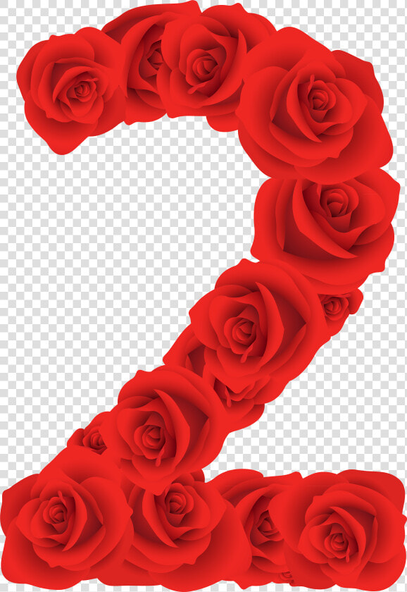 Red Roses Number Two Png Clipart Image   Rose Number Png  Transparent PngTransparent PNG