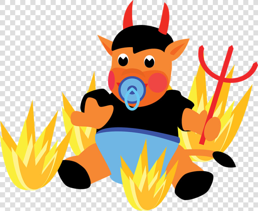 Devil  Hell  Baby  Christmas  Mikuláš  Fire  Vector   Devil  HD Png DownloadTransparent PNG