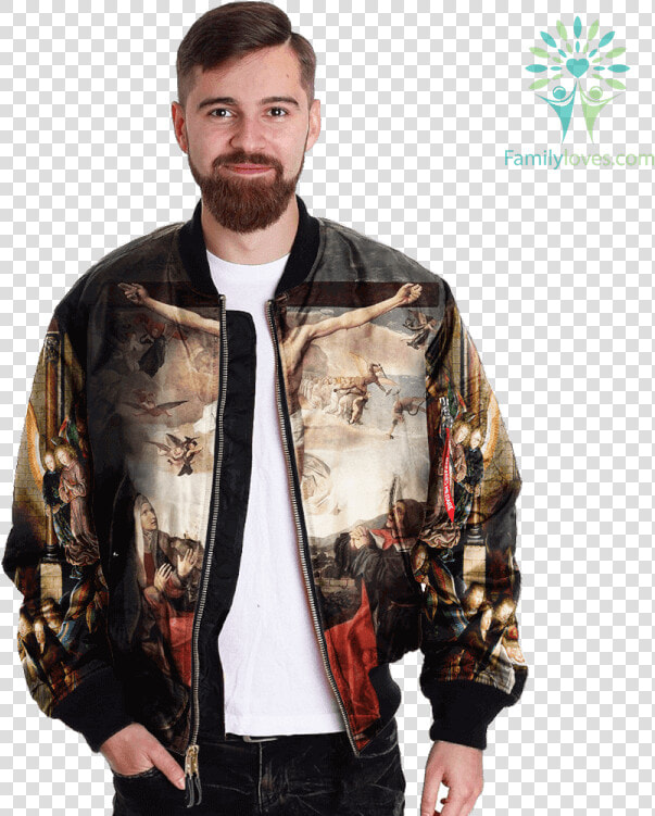 Jesus Christ And The Virgin Mary Over Print Jacket   Jacket  HD Png DownloadTransparent PNG