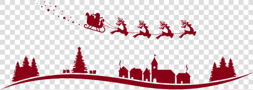 Santa Claus Reindeer Sled Vector Graphics Christmas   Santa Claus Reindeer Flying Vector  HD Png DownloadTransparent PNG