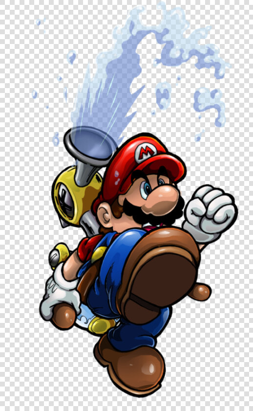 Mario And Fludd Super Mario Sunshine  Super Mario Bros    Cartoon  HD Png DownloadTransparent PNG