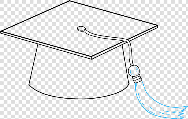 How To Draw Graduation Cap   Graduation Cap Hat Drawing  HD Png DownloadTransparent PNG